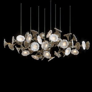 Lámpara colgante de lujo de cristal para decoración de Hotel, candelabro de techo alto y moderno para sala de estar, Morning Glory - Product Image 6