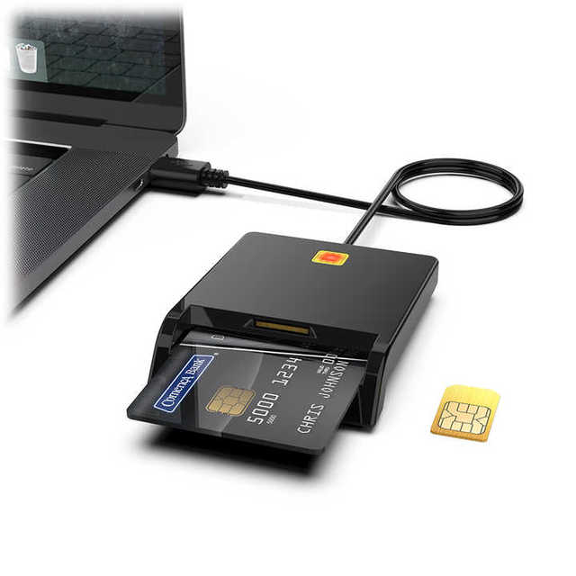 Best Selle Debit Atm Payment Sim Card Reader Manufacturer Chip ID IC Usb Smart Card Reader Writer