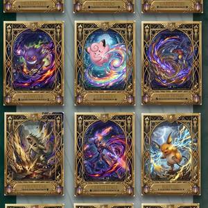 Cartes à collectionner Pokémon <span class=keywords><strong>en</strong></span> métal, imprimées <span class=keywords><strong>en</strong></span> couleur, drôles, dorées, argentées, rares, Charizard, Pikachu, Mewtwo Vmax, jeu <span class=keywords><strong>de</strong></span> cartes à collectionner carré - Product Image 4