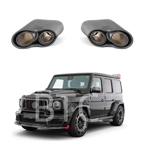 Embouts d'échappement en carbone <span class=keywords><strong>sec</strong></span> pour <span class=keywords><strong>Mercedes</strong></span> Benz Classe G W463 W464 G63 G500 G350 Upgrades B900 Rocket Type Muffler Pipe Exhaust Tip - Product Image 5