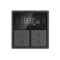 Knx Laina Serie Multifunktionales Temperaturkontrollpanel 6-Tasten Mechanisches Metall-Panel IP20 Drei-in-Eins-Funktion Vielseitige Szenarien