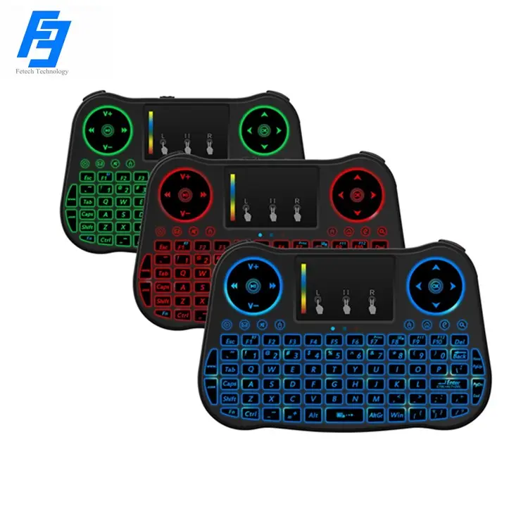 MT08 mini Keyboard RGB Backlit New Design Built-in Li-battery Remote Control for Android TV Box/PC/Projector/Smart TV