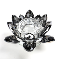 Fleur de Lotus en acrylique, cristal à ongles, 1 pièce, cristal, avec capuchon en diamant