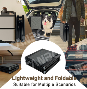 कैनबोपेट उच्च गुणवत्ता आसान सफाई फोल्डेबल एडजस्टेबल एंटी-स्लिप एल्यूमीनियम कार पालतू फोल्डिंग रैंप - Product Image 5