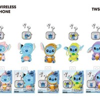 Nouveaux écouteurs sans fil intra-auriculaires TWS-K137 mignons BT5.4 avec suppression active du bruit (ANC), LED, pendentif jouet en peluche PCABS et commande vocale – Vente en gros
