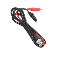 Conector macho BNC a pinza de cocodrilo doble Cable de vídeo BNC de cobre completo de 75 ohmios para cámaras CCTV Monitor Cable BNC
