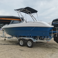 Fibre de verre 20ft Loisirs Sport Vitesse Bateau Longueur 6.2m Yachts de pêche avec moteur hors-bord