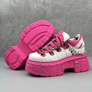 Nouvelles chaussures décontractées pour hommes, style punk <span class=keywords><strong>rock</strong></span> de rue, rivets, plateforme, hauteur accrue, chaussures plates, baskets pour hommes, Zapatos Hombre - Product Image 5