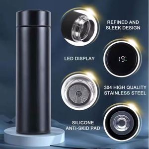 Bouteille d'eau isotherme en acier inoxydable personnalisée avec affichage LED de température et capteur sonore, modèle 2026, vente en gros, classement supérieur - Product Image 4