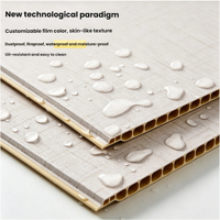 Revestimiento de Pared Moderno y Sencillo de PVC SPC, Impermeable, de 400 mm de Ancho, con Diferentes Grosores y Patrones de Madera y Mármol