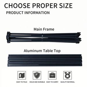High Quality Aluminum <b>Foldable</b> Party Outdoor <b>Garden</b> Patio Simple,Style White Plastic Hdpe Fold in Half <b>Table</b> Heavy Duty - Product Image 4