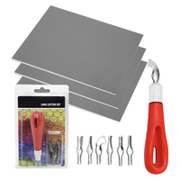 Ensemble de blocs de linoléum souple pour l'art en gros, kit de fabrication de blocs de linocut DIY avec outils de découpe de linoléum