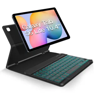 Флип-чехол со складками на магните с подсветкой Беспроводная клавиатура чехол для планшета Samsung Galaxy Tab S6 10,4 чехол для клавиатуры