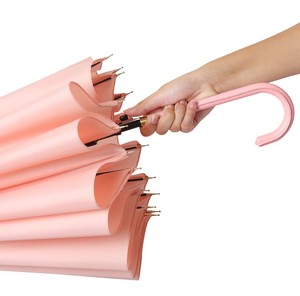 High Quality 23inch 16 Ribs PU Material PU Handle Big Golf <b>Umbrella</b> Custom Logo Partysu Color Rain <b>Umbrella</b> - Product Image 4