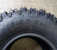 Pneus tout-terrain robustes pour tondeuse à gazon ATV 145/70-6 18X9.5-8 13X5.00-6 15X6.5-7 sans chambre à air, neufs