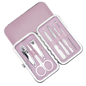 Juego de Manicura de Acero Inoxidable 7 en 1 de Alta Calidad, Cortaúñas, Herramientas para el Cuidado de las Cutículas, con Estuche de Viaje, Kit de Cuidado Personal - Product Image 4
