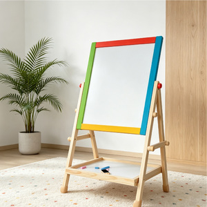 Chevalet de table en bois pour enfants avec rangement, pour <span class=keywords><strong>dessin</strong></span> et peinture, organisateur d'art Montessori, jouet, logo personnalisé OEM ANNA & BECK - Product Image 1
