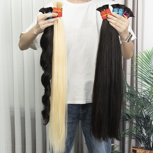 Extensiones de Cabello Humano Brasileño Virgen Natural Original Mega Hair Humano 70 cm Afro Kinky Bulk 100% Cabello Humano Virgen Crudo - Product Image 3