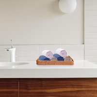 Panier de rangement en rotin personnalisé plateau de service rotin tissé artisanat fruits pique-nique panier en osier organisateur de rangement avec poignées