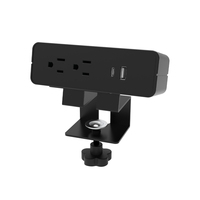 Module de prise de courant USB pour bureau moderne OMNI, avec pince de fixation, 2 prises, charge rapide PD 65W, protection contre les surtensions, double moniteur
