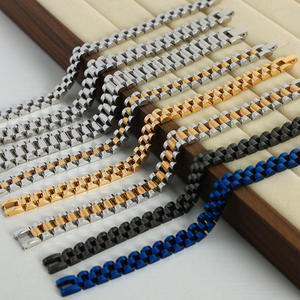 Nouveau Bracelet de Montre Épais et Élégant Personnalisé, Bijou Tendance en Acier Inoxydable, Chaîne Maillons Étanche - Product Image 5