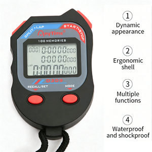 Chronomètre numérique <span class=keywords><strong>sportif</strong></span> professionnel, étanche, avec 300 mémoires, alarme, compte à rebours, précision 0,001s, pour entraîneur et salle de sport - Product Image 1