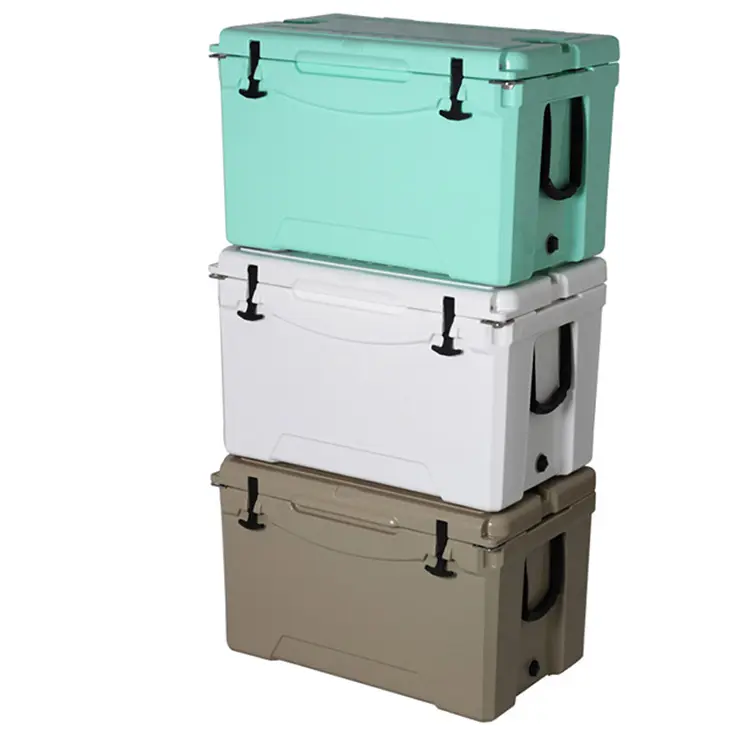 LLDPE material hard cooler box plastic ice cooler 80 liter with custom logo