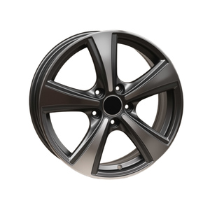In Stock High Quality 17 Inch Cast Aluminum Wheel Five Spoke Black Gray 5x114.3 PCD Passenger Car Rim for - Product Image 1