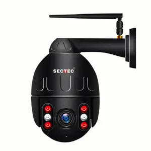 SECTEC 1080P PTZ Wifi IP Camera Outdoor 4X Digital Zoom AI Human Detect Wireless Camera H.265 P2P Audio 2MP Security CCTV Camera