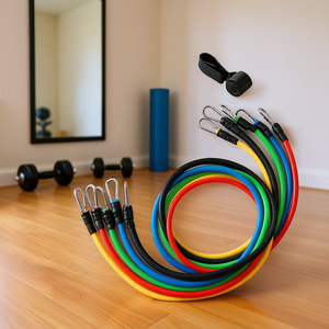 Juego de Bandas de Resistencia de Alta Resistencia, 11 Piezas, con Anclaje para Puerta, Correas para Tobillos, 100 Libras, para Ejercicios de Fitness, Modelo D0100XT4SPY - Product Image 2