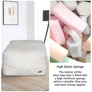 Fauteuil géant en forme de pouf pour une place fauteuil de loisir rempli de mousse à mémoire de forme fauteuil canapé de salon chaise longue gonflable pouf - Product Image 5