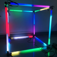 Tube Pixel Trépied Créer Cube Triangulaire IP65 LED Pleine Couleur RGBW DMX 12V Tube Numérique 24 Pixels DMX Tube 3D RVB pour Boîte de Nuit
