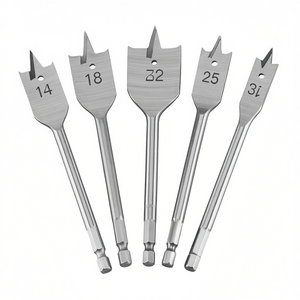 Juego de brocas de punta de bandera de 14, 18, 22, 25 y 32 mm para taladrar madera - Product Image 2