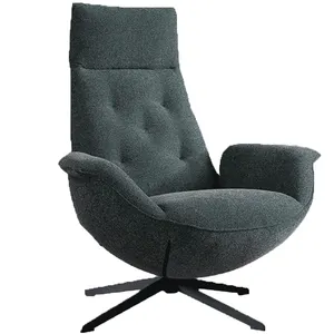 Vendita all'ingrosso sedie 5 set-2021 nuovo design confortevole curva soggiorno girevole tessuto nordic moderno in metallo sedia del braccio