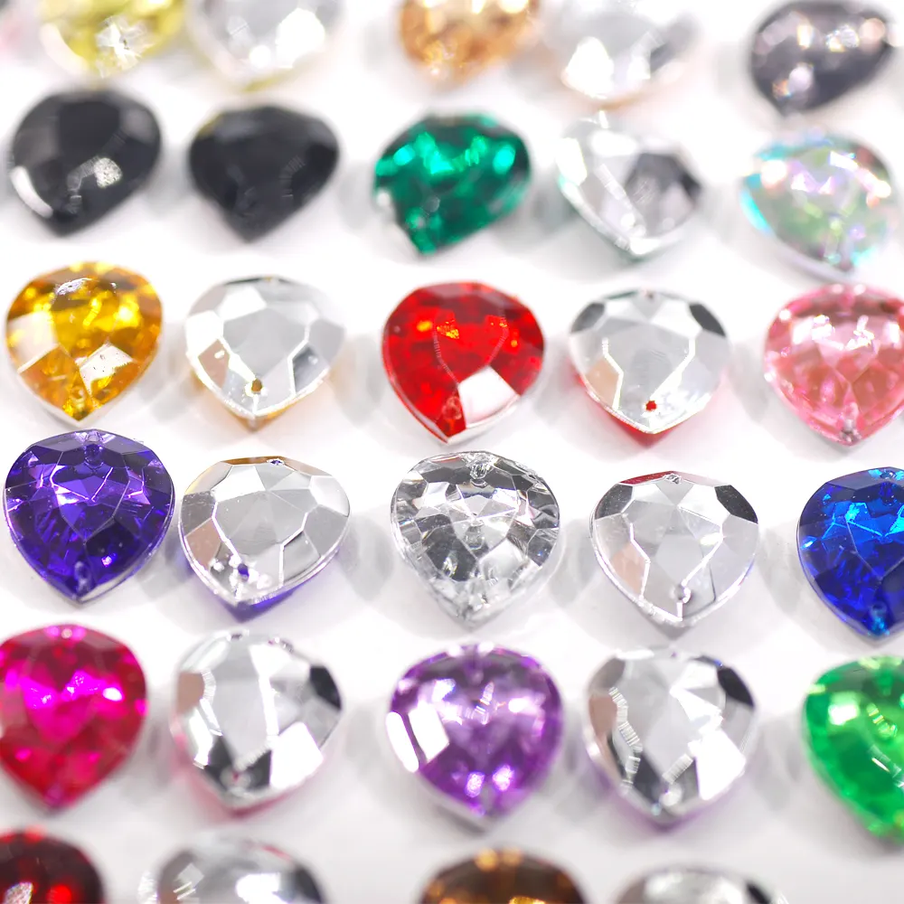 22 Colors Select 13*18mm Water Teardrop Shape Sewing Acrylic Crystal Point back Rhinestone Sew on Clothing Jewelry 500pcs