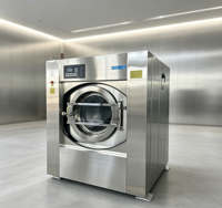 Laveuse-essoreuse industrielle électrique à commande PLC, entièrement automatique, pour blanchisserie commerciale, en acier inoxydable