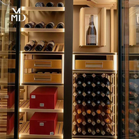 Refrigerador Enfriador de Vino de Acero Inoxidable de Lujo Personalizado para Sala de Estar Moderna, Gabinete de Vino de Doble Zona para 300 Botellas
