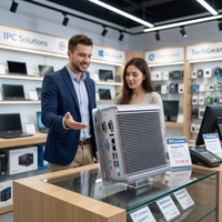 Komputer Embedded Fanless Tangguh I5 Generasi 8/10 PC Industri 2.5G Dual Lan 9-36V Tegangan Lebar WiFi 6 Slot SIM 5G 2 Port COM Jarak Jauh