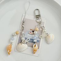 Llaveros de Estrella de Mar con Diseño de Animales Marinos, Hechos a Mano con Conchas Naturales, Abalorios para Bolsos con Temática Oceánica, Estilo Vacaciones en la Playa, Abalorios para Teléfonos Móviles