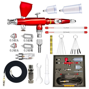 M180K Airbrush 0.2mm 0.5mm Nozzle Gravity Feed Dual Action Adjustable Speed Artwork Painting <b>Model</b> Making <b>Kit</b> - Product Image 2
