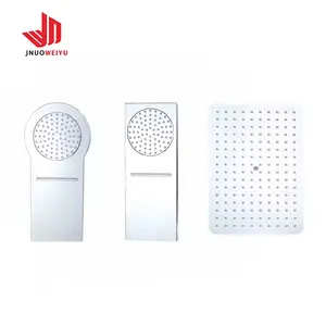 Rectángulo de lujo color blanco ABS ahorro de agua cabezal de ducha de lluvia
