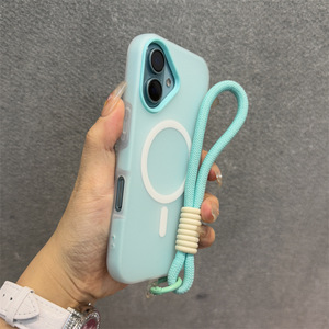 <span class=keywords><strong>Cover</strong></span> con Laccetto Effetto Gelatina Due-in-uno per iPhone 17 Pro Max Opaca Magnetica con Laccetto per iPhone 16 15 - Product Image 3