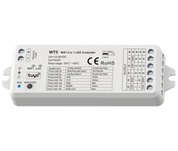 Contrôleur LED sans fil Skydance WT5 12-24VDC 5-en-1 Wi-Fi Tuya RF pour bande LED RGB+CCT