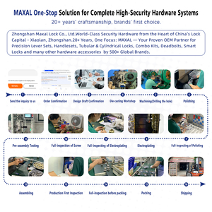 Manijas de <span class=keywords><strong>Puerta</strong></span> MAXAL para Puertas Interiores, Dormitorio, Baño, Manijas de <span class=keywords><strong>Puerta</strong></span> sin Llave <span class=keywords><strong>con</strong></span> Cerradura, Manija de <span class=keywords><strong>Puerta</strong></span> <span class=keywords><strong>con</strong></span> Cerradura - Product Image 4