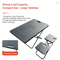 Table et chaise multifonctionnelles pliantes pour coffre de voiture ICAR V23, accessoires de camping en plein air pour coffre arrière