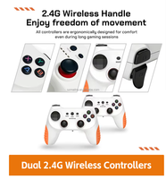X10 PRO 4K TV sans fil 2,4 GHz, double manette de jeu, prend en charge plus de 50 000 jeux, 51 simulateurs, 128 Go, jeu vidéo écologique