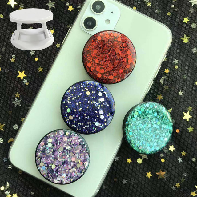 Colorful Glitter Gold Foil Adjustable Tablet Bracket Laptop Stand Cellphone Griptok Cell Phone Accessories Phone Holder