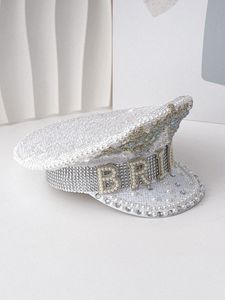 Nicro Nouveaux Costumes de Scène Créatifs de Luxe Chapeau de Capitaine de Mariée Perles Simulées Diamants Nouveautés pour Fêtes d'Halloween et de Pâques - Product Image 6