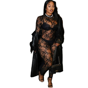 Nuova estate J25RP093 pagliaccetto da donna con motivo floreale in pizzo scollo <span class=keywords><strong>a</strong></span> V senza schienale tutina Sexy manica corta <span class=keywords><strong>tuta</strong></span> attillata - Product Image 3