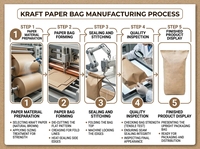 Bolsas de Papel Kraft Marrón Biodegradables Personalizadas para Empacar Cereales y Harina de Arroz con Ventana